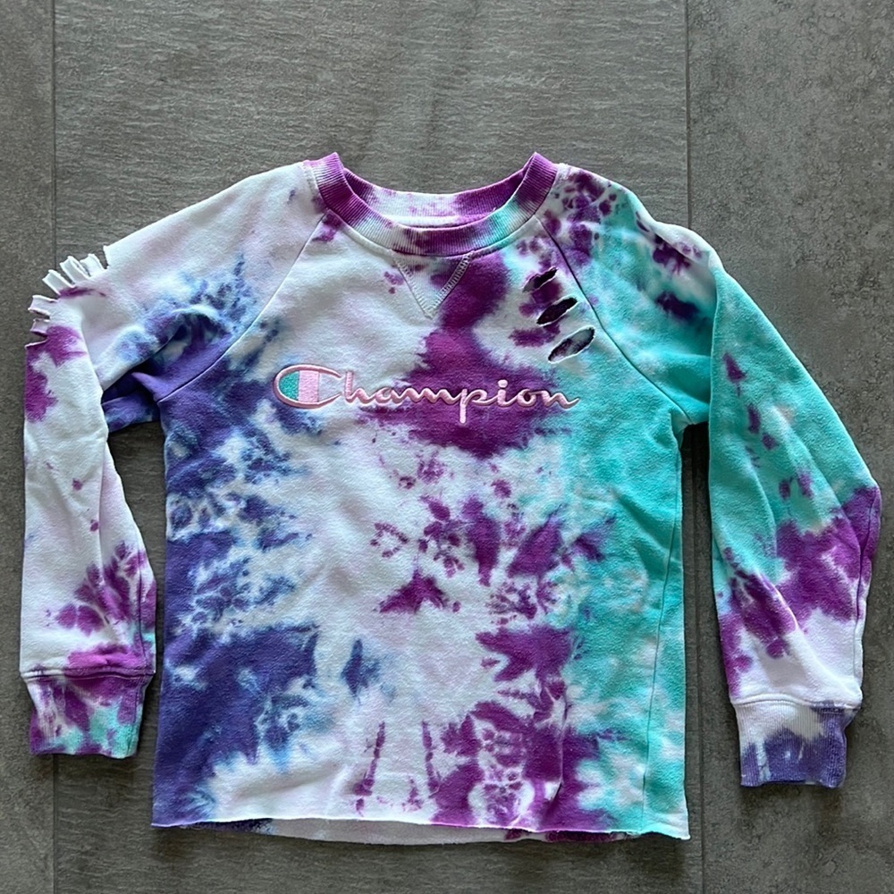 Champion Girls Tie Dye Sweatshirt